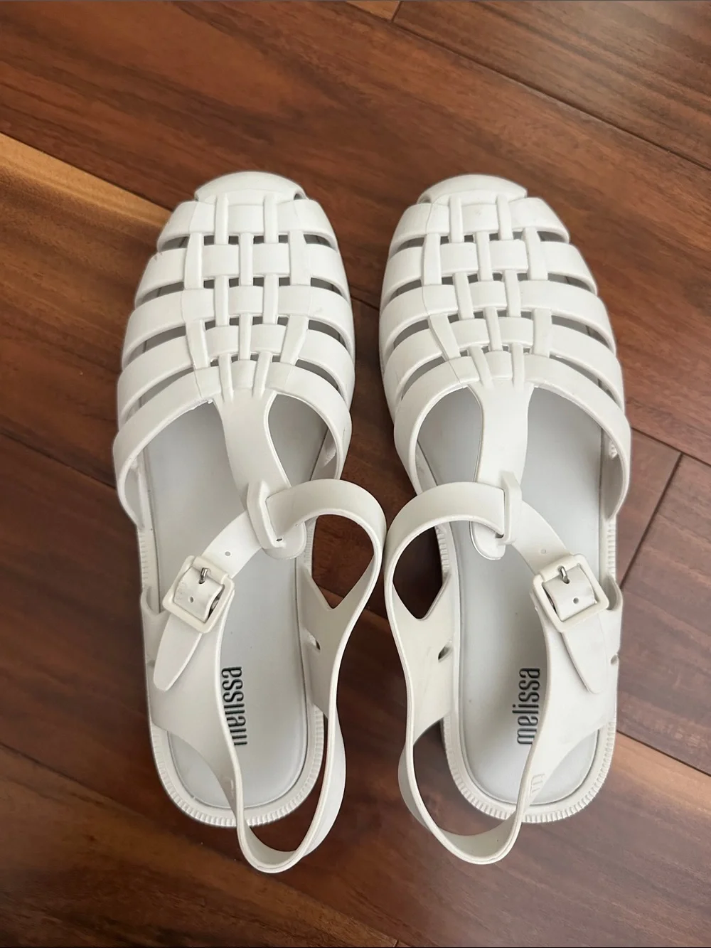 MELISSA LADIES POSSESSION WHITE MATTE JELLY SANDALS SIZE 8